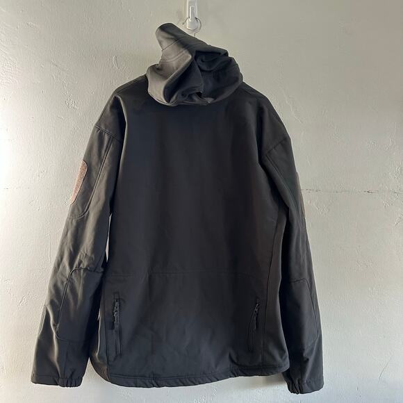 ESDY Outdoor Tactical Full Zip Hooded Jacket Soft Shell Charcoal Gray Size 3XL - Picture 7 of 12